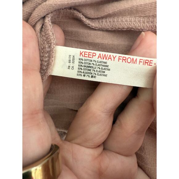 Free People Intimately Ribbed V-Neck Long Sleeve Top Size Small - Picture 7 of 8